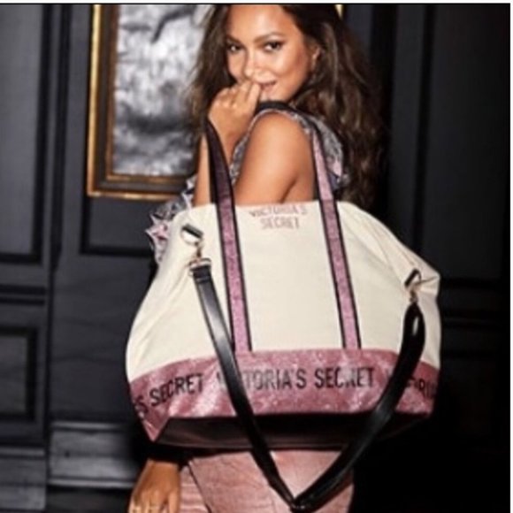 Victoria's secret canvas tote set of 2 - Picture 3 of 4